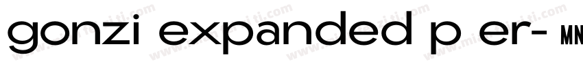 gonzi expanded p er字体转换